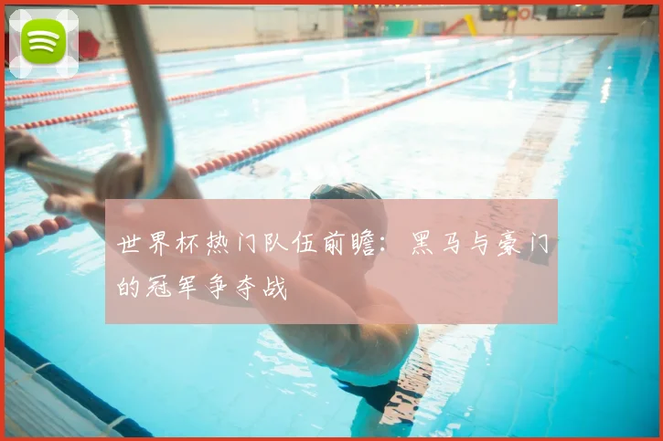 世界杯热门队伍前瞻:黑马与豪门的冠军争夺战